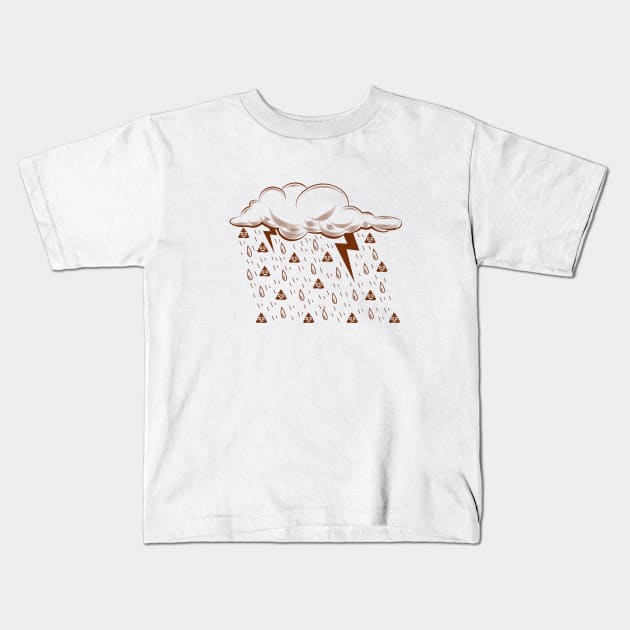 Сloud and poop Kids T-Shirt by My Happy-Design